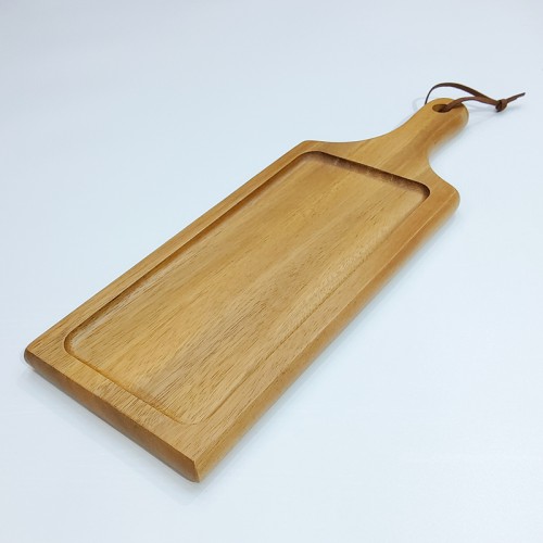 #AC4215;  Acacia wood serving board 42x15cm