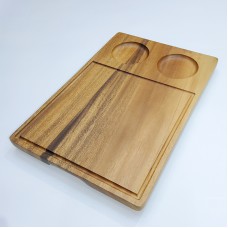 #AC4430;  Acacia wood serving board 44x3..