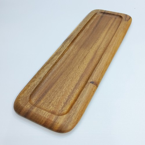 #AC4615;  Acacia wood plate 46x15cm