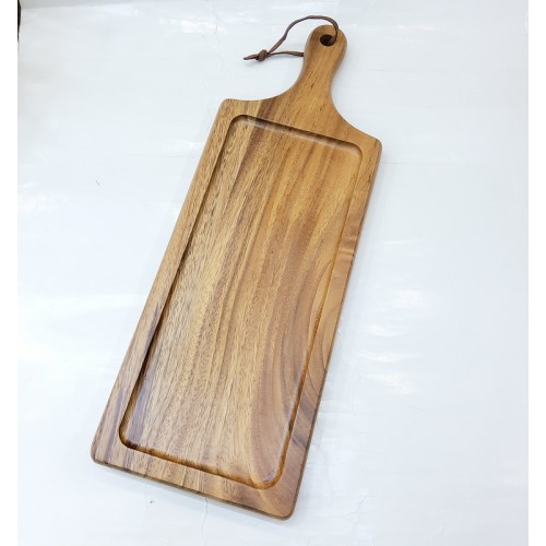 #AC4917;  Acacia wood serving board 49x17cm