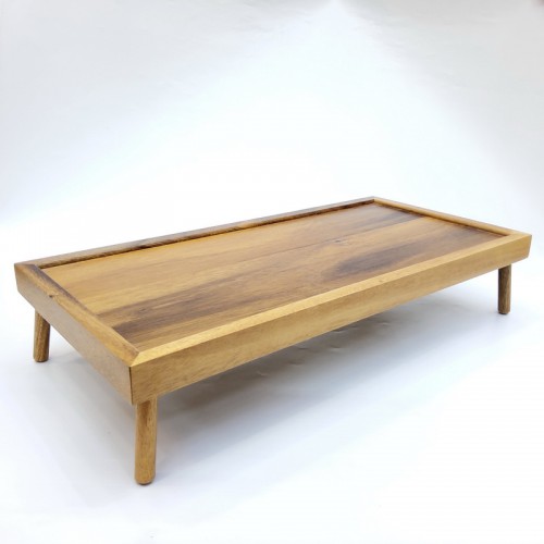 #AC5024K; Acacia wood tray w. stand 50x24cm