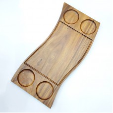 #AC6232;  Acacia wood serving board 62x3..