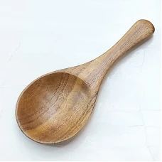 #AC6283Y; Acacia wood spoon 7.5cm..