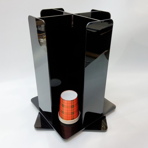 #AM7366; Acrylic cup holder rotatable