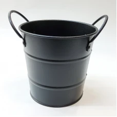 #B010A-BK; Metal bucket 11.5cm black ..