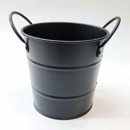 #B010A-BK; Metal bucket 11.5cm black 