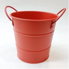 #B010A-R; Metal bucket 11.5cm red..