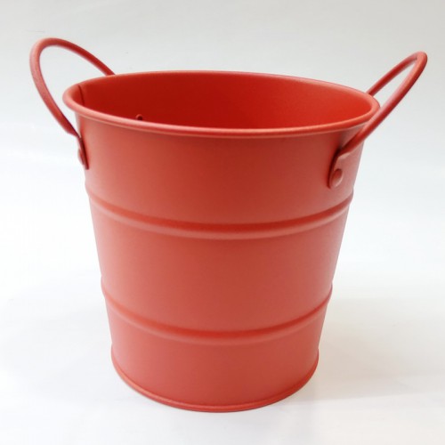 #B010A-R; Metal bucket 11.5cm red