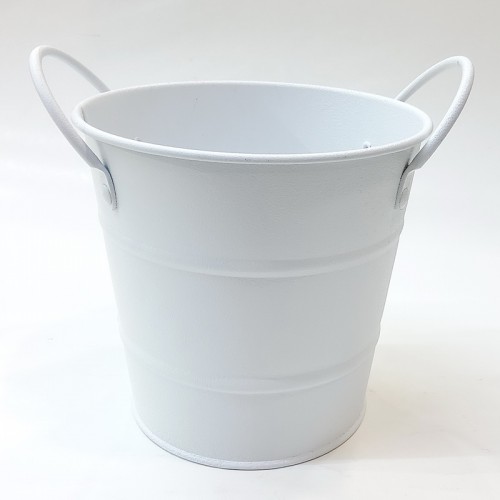 #B010A-WT; Metal bucket 11.5cm white