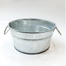 #B232-O; Metal bucket round 15cm Vintage..