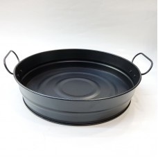 #B259-BK; Metal bucket 22x5cm RD Black..