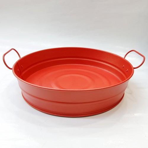 #B259-R; Metal bucket 22x5cm RD Red