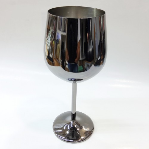 #BGRW500-BK; S/S wine glass 500ml - BK 