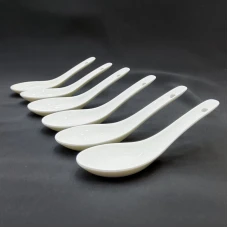 #BS1;  Ceramic white spoon 1x6..