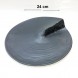 #BS1669-BK; Ceramic edge plate 9.75" #BK 