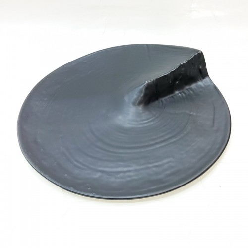 #BS1669-BK; Ceramic edge plate 9.75" #BK 