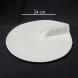 #BS1669-WT; Ceramic edge plate 9.75" #WT  