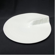 #BS1669-WT; Ceramic edge plate 9.75"..