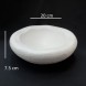 #BS1805-WT; Ceramic rock bowl 8" #WT 