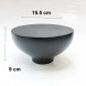 #BS1874-BK; Ceramic pedestal bowl 6" #BK 