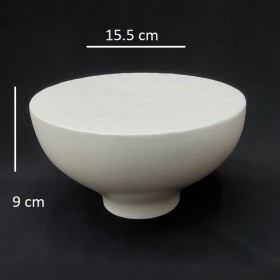 #BS1874-WT; Ceramic pedestal bowl 6" #WT 