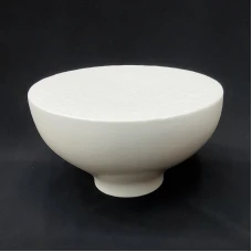 #BS1874-WT; Ceramic pedestal bowl 6"..