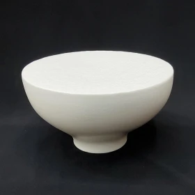 #BS1874-WT; Ceramic pedestal bowl 6" #WT 