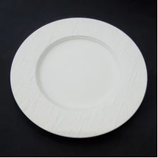 #BS1959-WT; Ceramic round plate 27cm #WT..