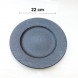 #BS1966-BK; Ceramic round plate 22cm #BK 