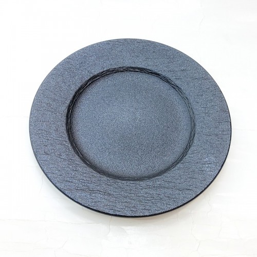 #BS1966-BK; Ceramic round plate 22cm #BK 