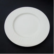 #BS1966-WT; Ceramic round plate 22cm #WT..