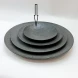 #BS5002-BK; Ceramic round plate 16cm #BK