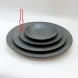 #BS5019-BK; Ceramic round plate 21cm