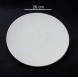 #BS5026-WT; Ceramic round plate 26cm