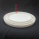 #BS5057-WT; Ceramic flat round plate 23cm