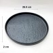 #BS5064-BK; Ceramic flat round plate 27cm