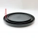 #BS5064-BK; Ceramic flat round plate 27cm