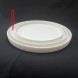 #BS5064-WT; Ceramic flat round plate 27cm