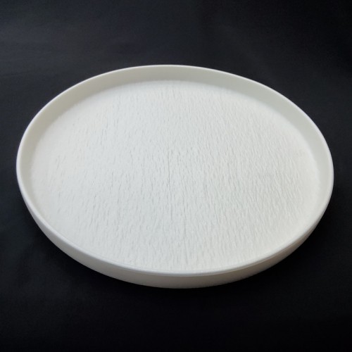 #BS5064-WT; Ceramic flat round plate 27cm