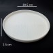 #BS5071-WT; Ceramic flat round plate 30cm