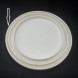 #BS5071-WT; Ceramic flat round plate 30cm