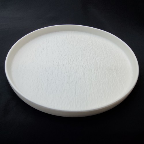 #BS5071-WT; Ceramic flat round plate 30cm