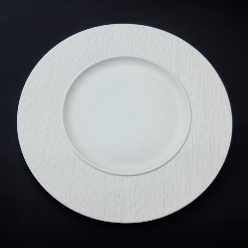 #BS5088-WT; Ceramic rd. dinner plate 27cm