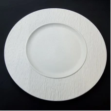 #BS5095-WT; Ceramic rd. dinner plate 30c..