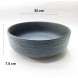 #BS5149-BK; Ceramic 25.5cm bowl - RC/BK