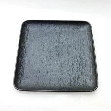 #BS5156-BK; Ceramic 17.5cm sq. plate..