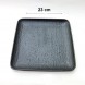 #BS5163-BK; Ceramic 23cm sq. plate - RC/BK