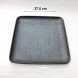 #BS5170-BK; Ceramic 27.5cm sq. plate