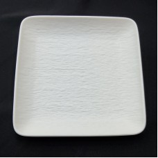 #BS5170-WT; Ceramic 27.5cm sq. plate..