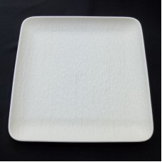 #BS5187-WT; Ceramic 30.5cm sq. plate..